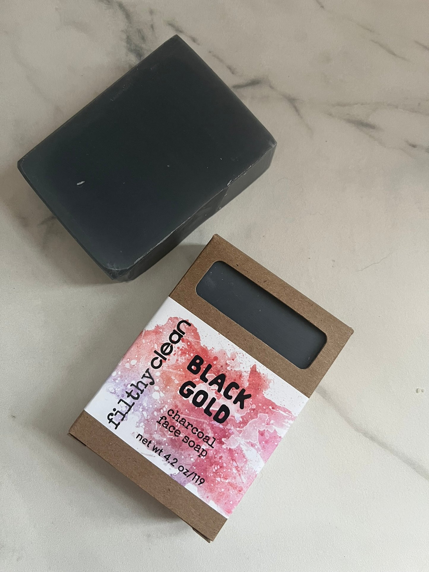 filthy clean: black gold charcoal face soap